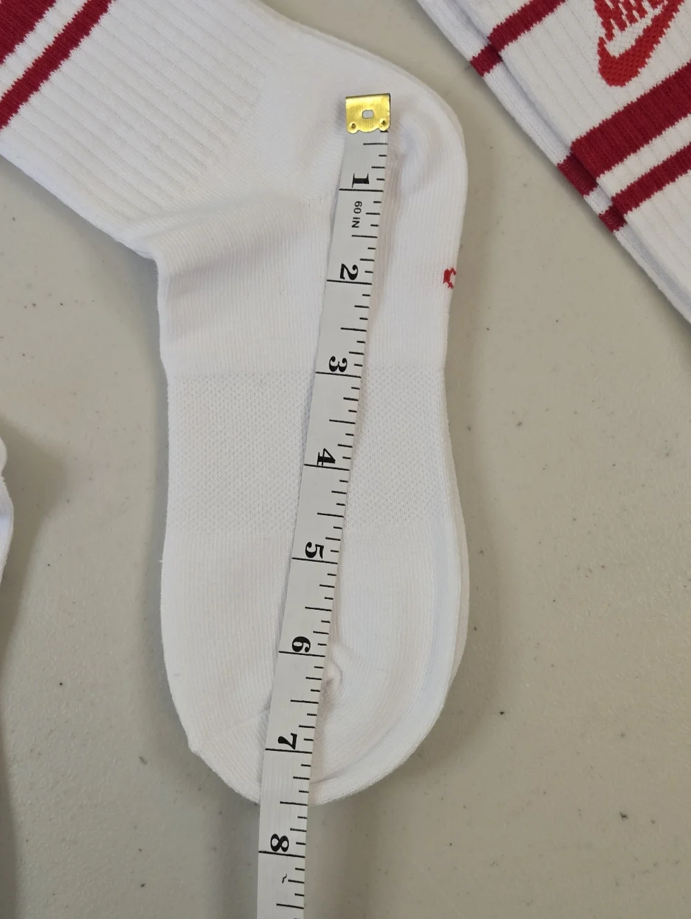 NWoT Nike Bundle Everyday Essentials Crew Socks White Red Stripe Medium 3 Pair - Picture 8 of 11